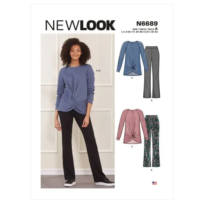 Markenprodukt New look Schnittmuster 6689 Tunika ENG/FR/ES