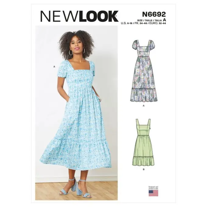 Hochwertig Newlook Kleid mit gesmoktem Rücken und Rüschen