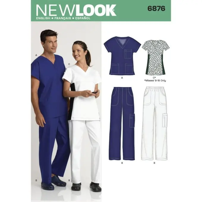 Sonderangebot Schnittmuster New Look 6876 – medizinisches Outfit – FR, EN, ES