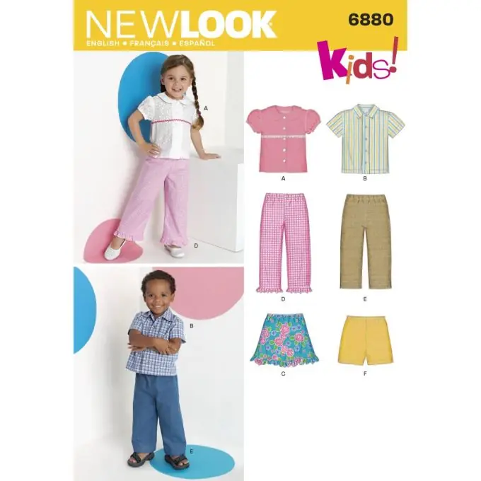 New look Schnittmuster 6880 Set Kinder Unisex ENG/FR/ES Abverkauf