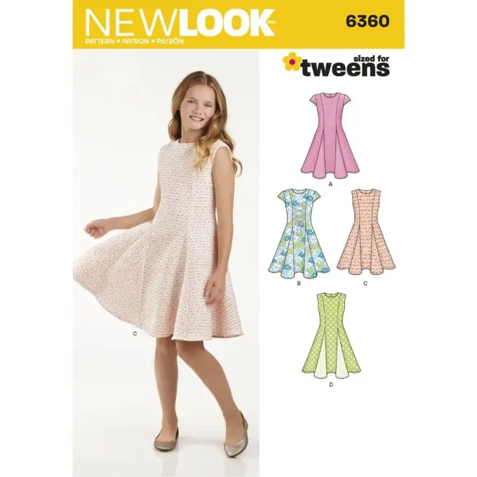 New look Schnittmuster 6360 Kleid Mädchen ENG/FR/ES Geprüft