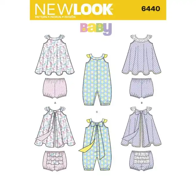 Schnittmuster New Look 6440 – Babykleidung – FR, EN, ES Preisknaller