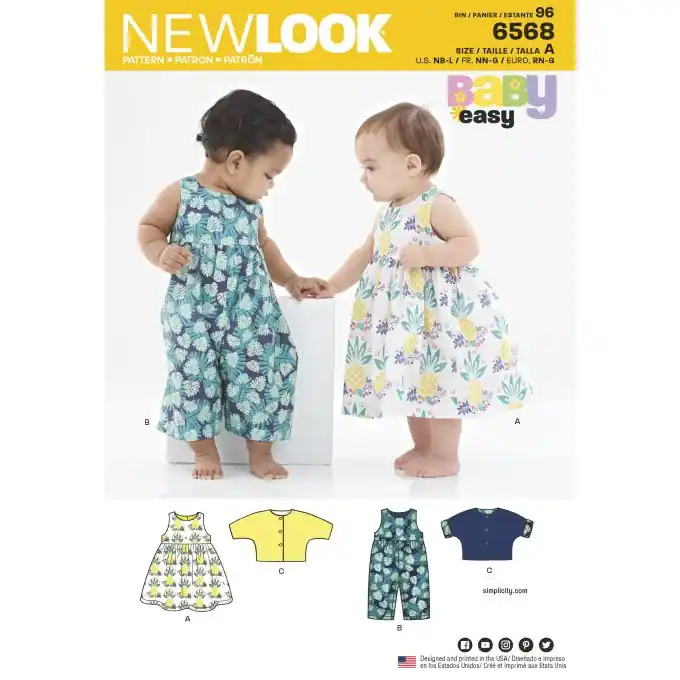 Schnittmuster New Look 6568 – Babykleidung – FR, EN, ES Wochenendangebot