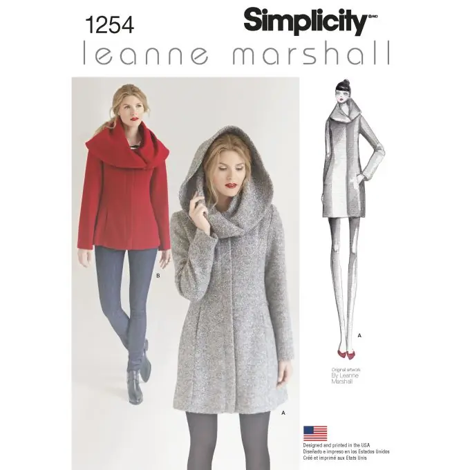 Versand Am Gleichen Tag Schnittmuster Simplicity 1254.d5 – Jacke/Mantel Eng/Fr