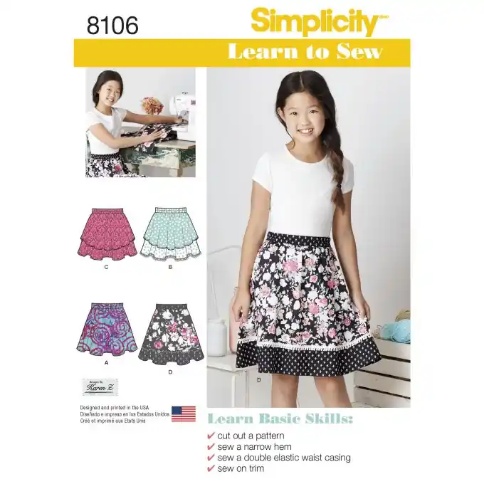 Schnittmuster Simplicity 8106.aa – Rock Eng/Fr Preisknaller