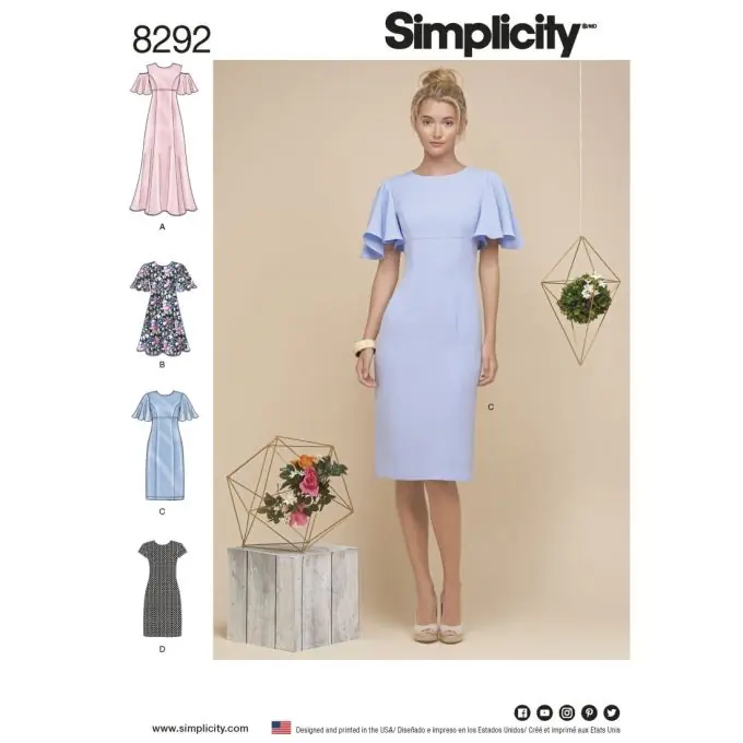 Kleid für kleine Frauen: Größe 34 bis 42, Anfänger, Simplicity Mengenrabatt