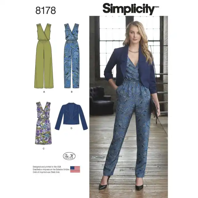 Echt Kleid & Jacke Schnittmuster Simplicity 8178.h5, Größe 34-42