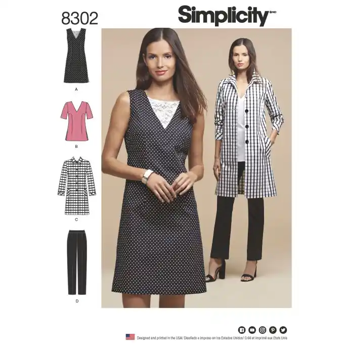 Meistverkauft Schnittmuster Simplicity 8302.bb – Damen-Outfit