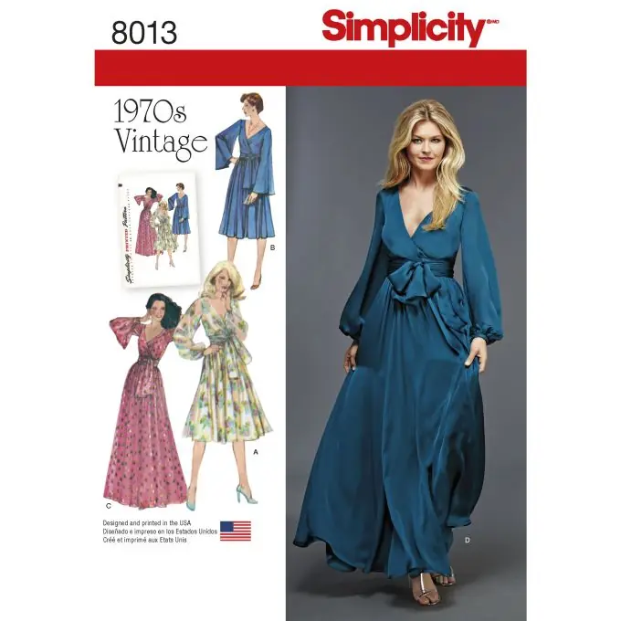 Schnäppchen Schnittmuster Simplicity 8013.h5 – gefüttertes Kleid – FR, DE
