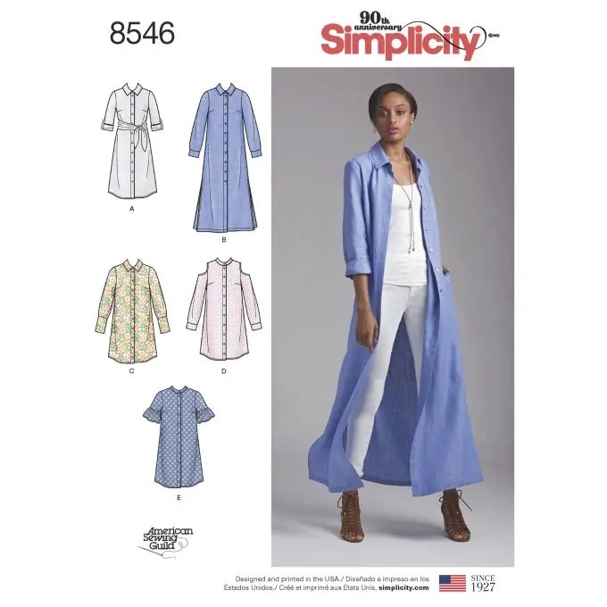 Kleid und Bluse mit variabler Länge und Ärmeln – Simplicity Rabatt