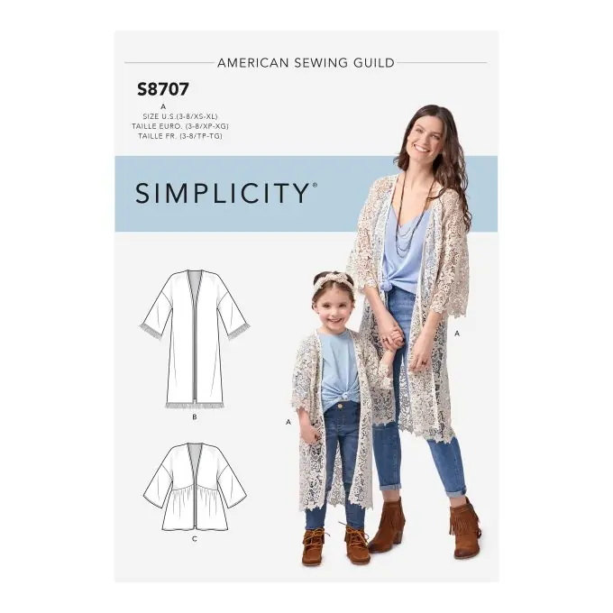 Preisknaller Simplicity 8707.a Strickweste Langarm Groß Marine