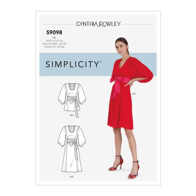 Super-Preis Schnittmuster Simplicity 9098.u5 – Bluse Tunika Eng/Fr