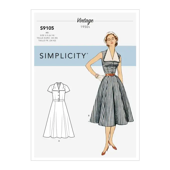 Echt Simplicity Vintage-Kleid im Fifties-Stil zum Nähen