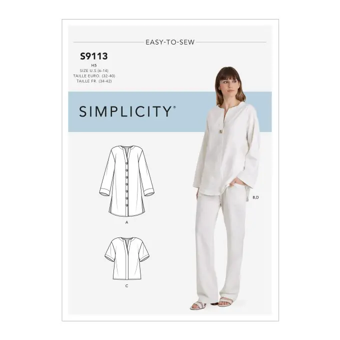 Schnittmuster Simplicity 9113.h5 – Bohème Outfit Damen FR, DE Kracherpreis