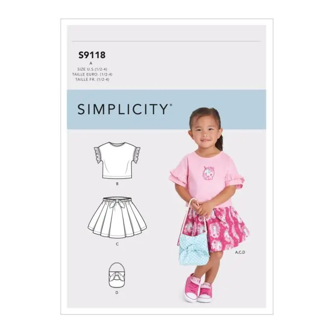 Limited Edition Schnittmuster Simplicity 9118.a – Outfit Mädchen / Kleinkinder