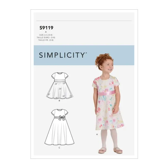Jetzt Kaufen Schnittmuster Simplicity 9119.a – Prinzessinnenkleid Kind- FR, DE