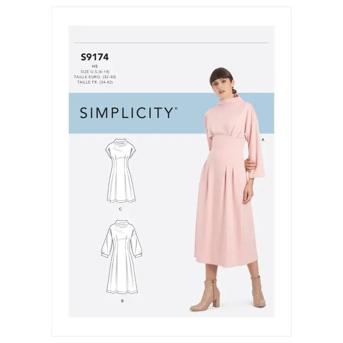 Schnittmuster Simplicity 9174.u5 – Kleid aus Maschenware Bestseller