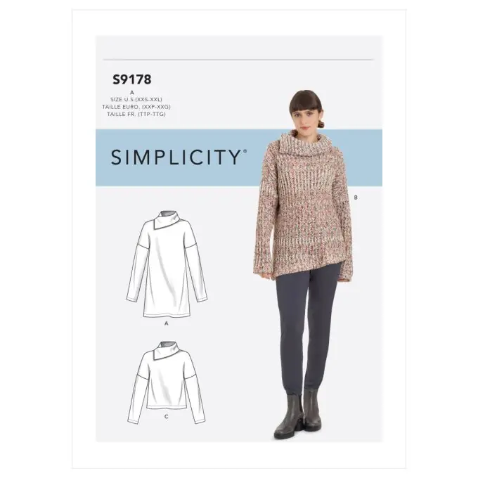 Highlight Schnittmuster Simplicity 1461.aa – Tunika mit Schalkragen