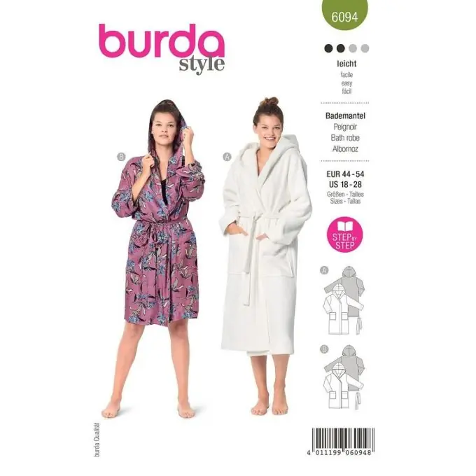 Schnittmuster Burda – Bademantel Top-Seller