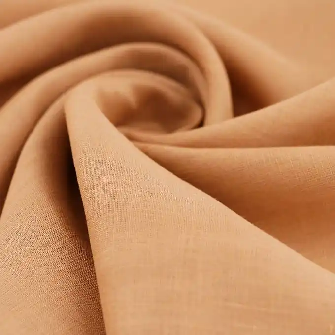 Im Trend Leinenstoff einfarbig Kamel