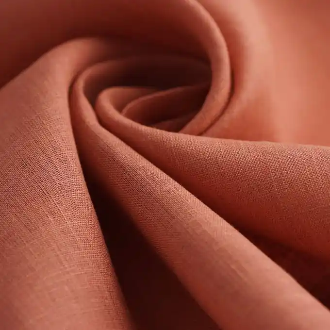 Versand Am Gleichen Tag Leinenstoff einfarbig terrakotta