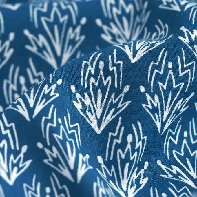 Cretonne Maya Blau Solange Der Vorrat Reicht