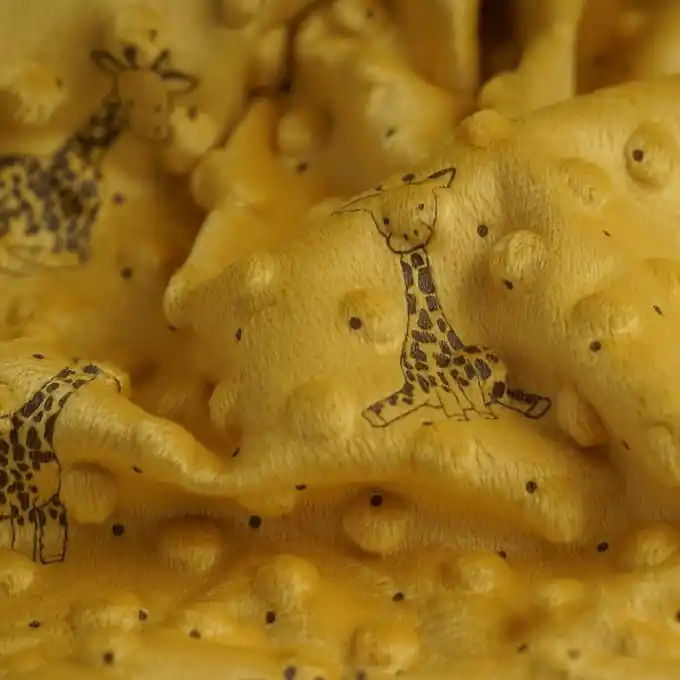 Minky-Fleece Giraffen senfgelb Versand Am Gleichen Tag