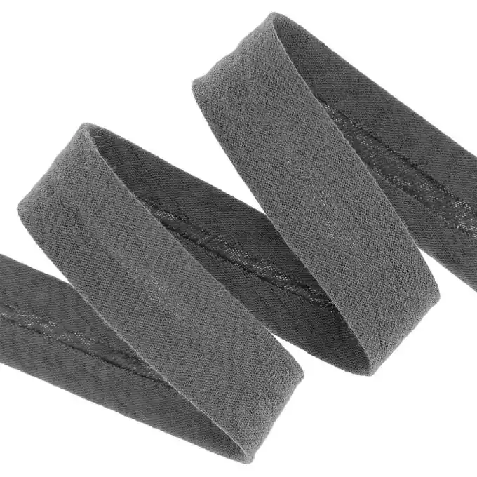 Preisknaller Schrägband Musselin Baumwolle Grau 20 mm