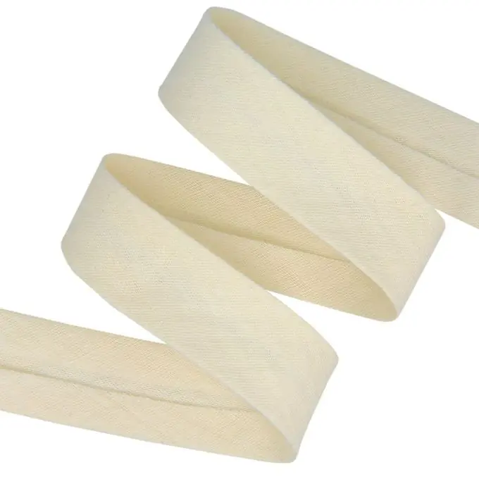 Angebot Schrägband Musselin Baumwolle Ecru 20 mm
