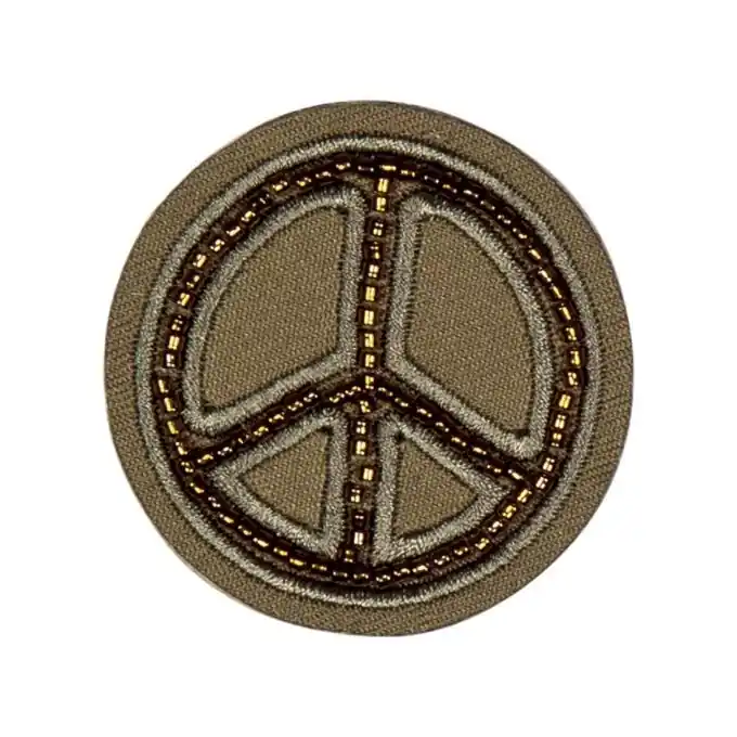 Sale Perlenbesetztes Peace and Love Abzeichen