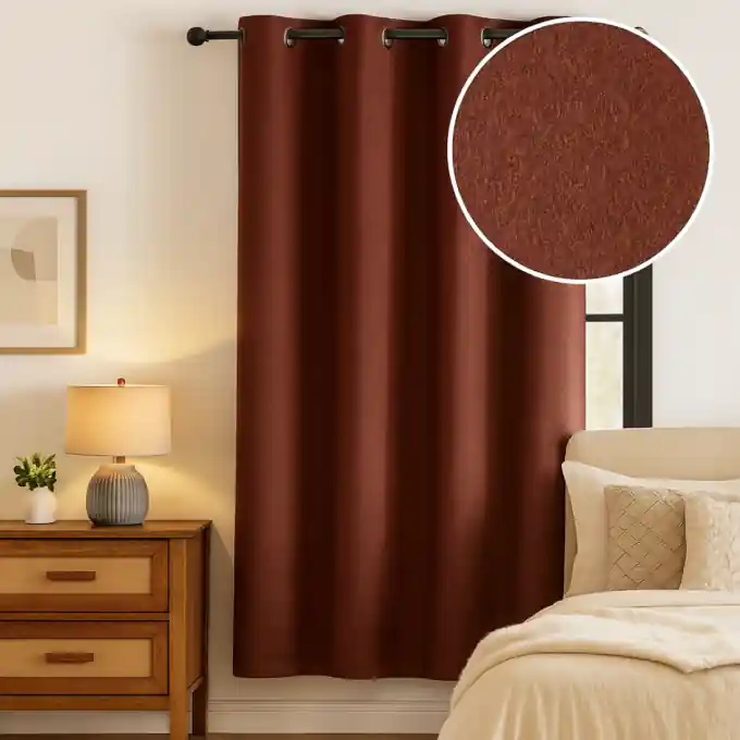 Top-Qualität Verdunkelungsvorhang aus rosa Leinenstoff