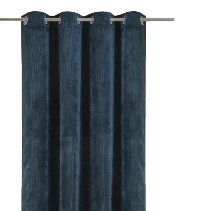 Samtiger marineblauer Cordvorhang Saisonangebot