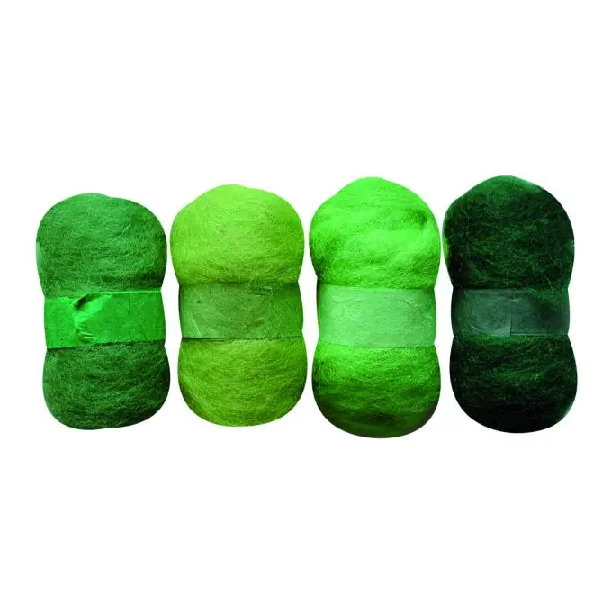 4er-Set Kardierwolle zum Filzen 20g – Grün Großhandel