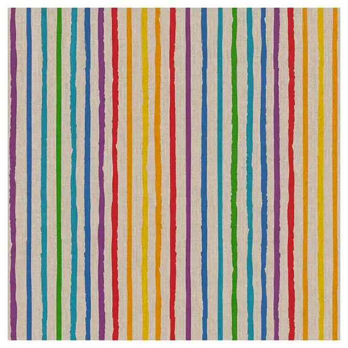 Geld-Zurück-Garantie Dekostoff Linenlook Streifen Bunt