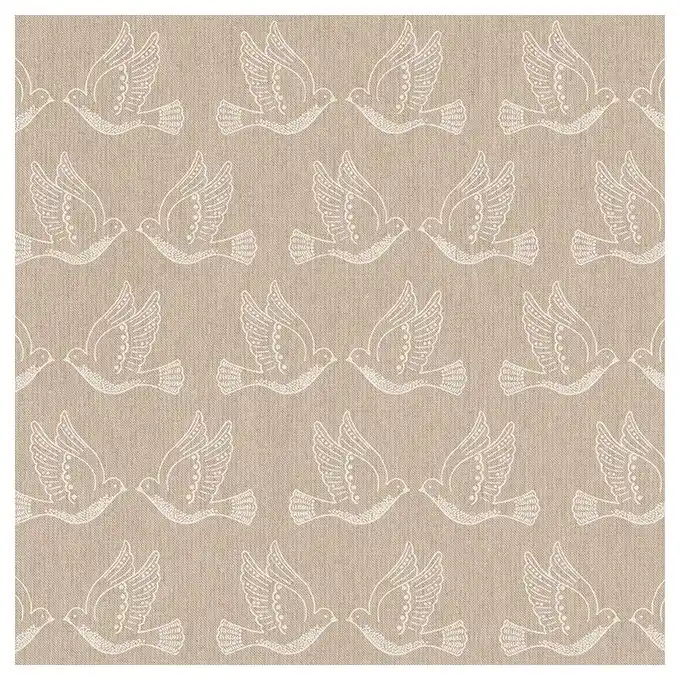 Meistverkauft Dekostoff Leinenoptik Tauben bunt