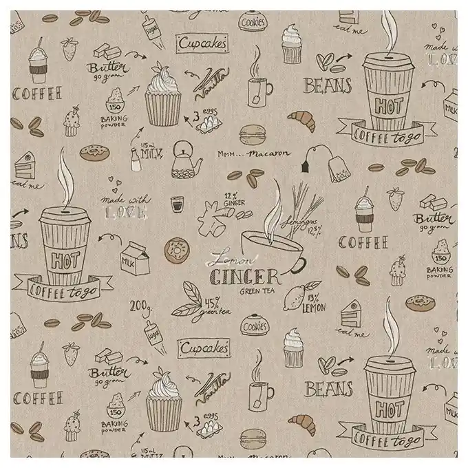 Begrenztes Angebot Dekostoff Leinenoptik Kaffee