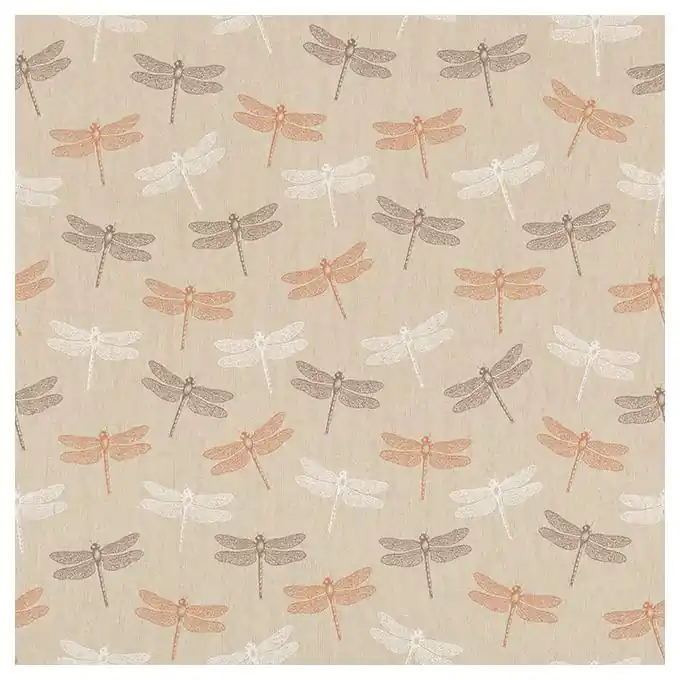 Sale Dekostoff Leinenoptik Libellen