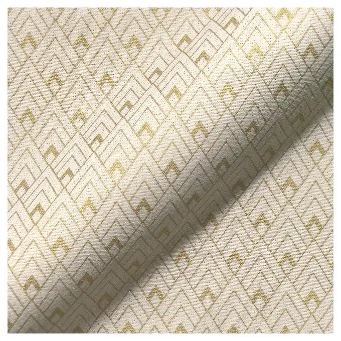 Original Dekostoff Glitzer Art Deko écru