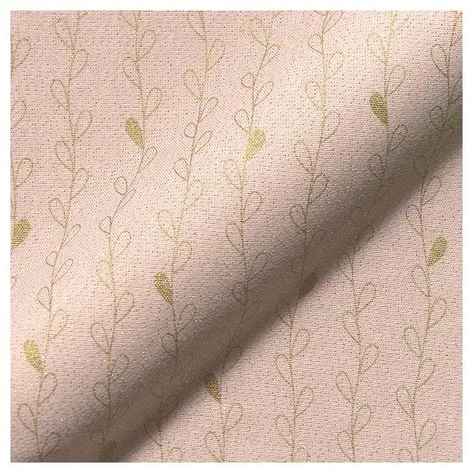 Dekostoff Glitzer Blassrosa Blattmotiv Gold Top-Angebot