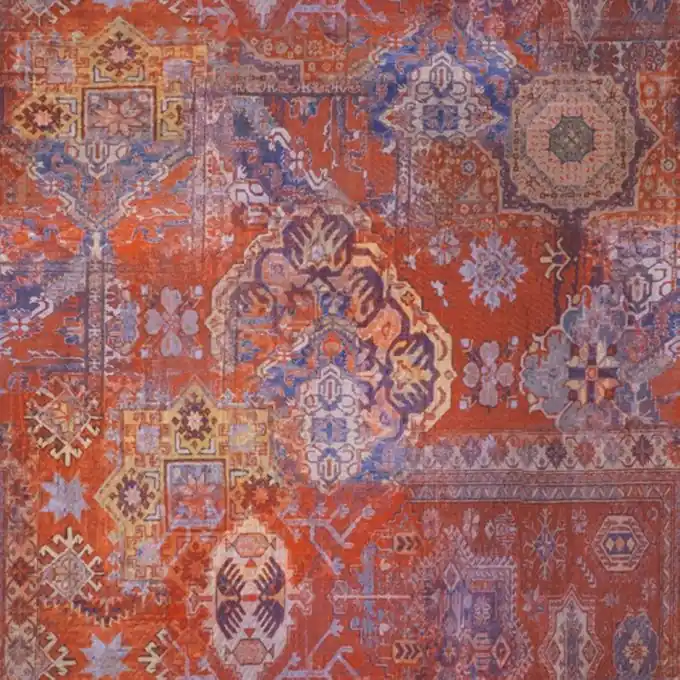 Mega-Angebot Stoff Halbpanama Premium Teppich rot