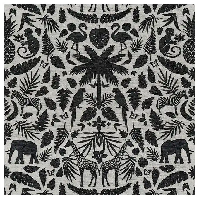 Jacquard Dschungel Schwarz/Weiß Exklusiv