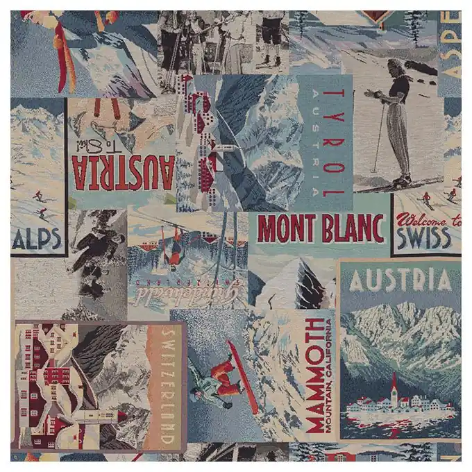 Jacquard Berg Beige/Blau Ab Werk