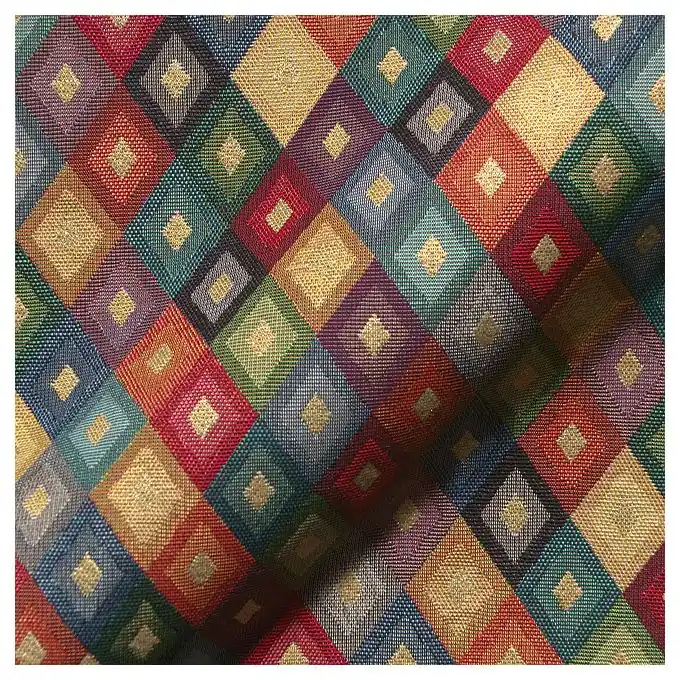 Neuheit Jacquard bunte Rauten gold