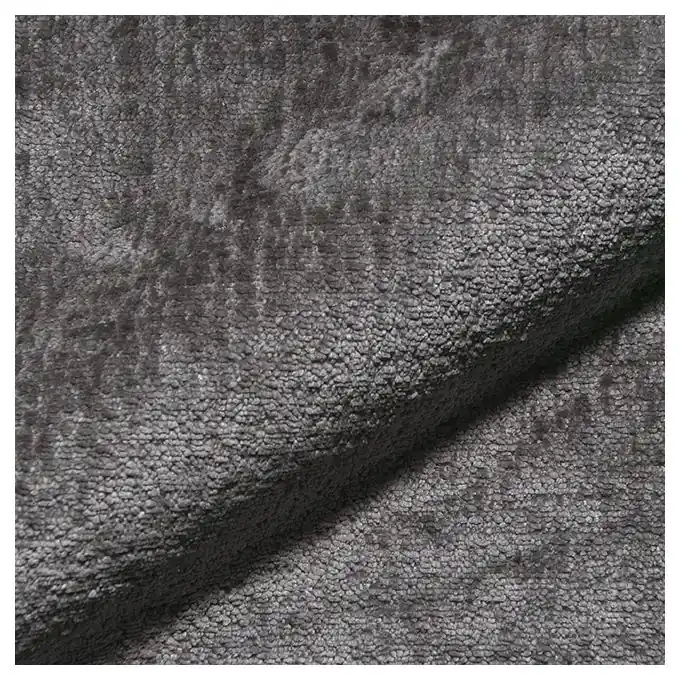 Neu Im Sortiment Samtstoff schwer grau