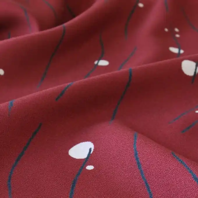 Bestseller Kreppstoff Viskose Noctis Ziegelrot – Eglantine et Zoé