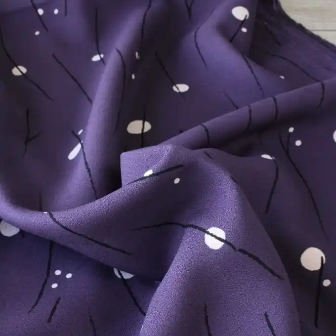 Kreppstoff Viskose Noctis Violett – Eglantine et Zoé Hochwertig