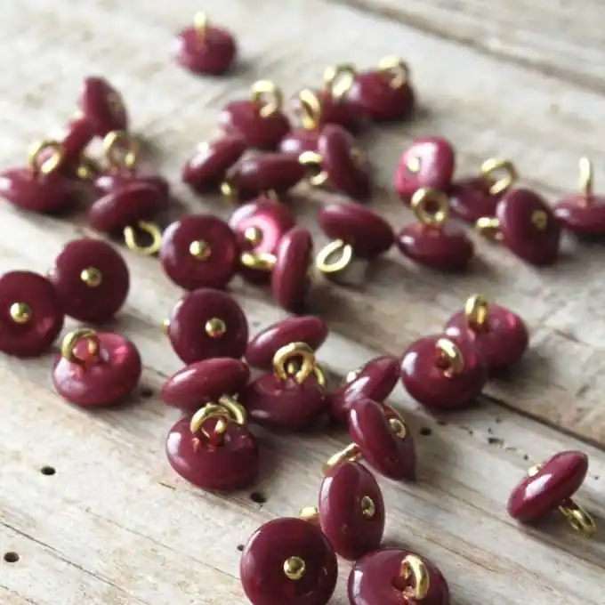 5er Set Knöpfe Perla Ziegelrot 10 mm Jetzt Bestellen