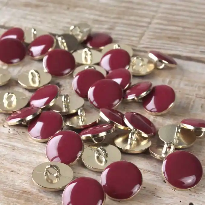 Neu Im Sortiment 5er Set Knöpfe Chic ziegelrot 15 mm