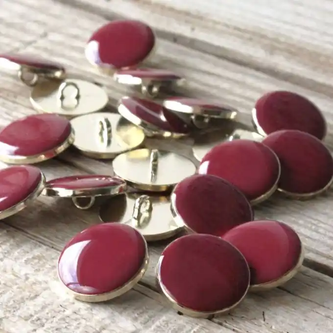 2er Set Knöpfe Chic ziegelrot 20 mm Kracherpreis