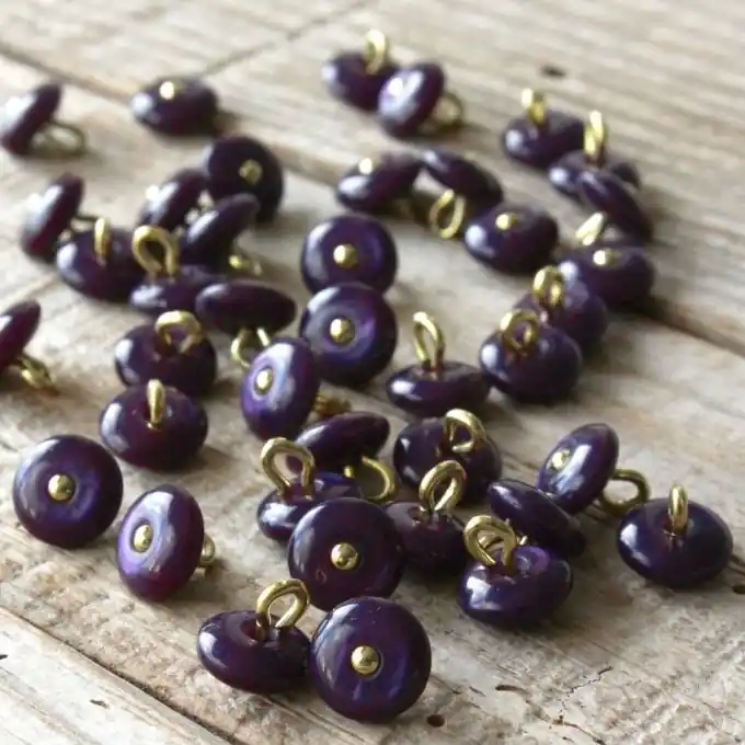 5er Set Knöpfe Perla Violett 10 mm Rabatt